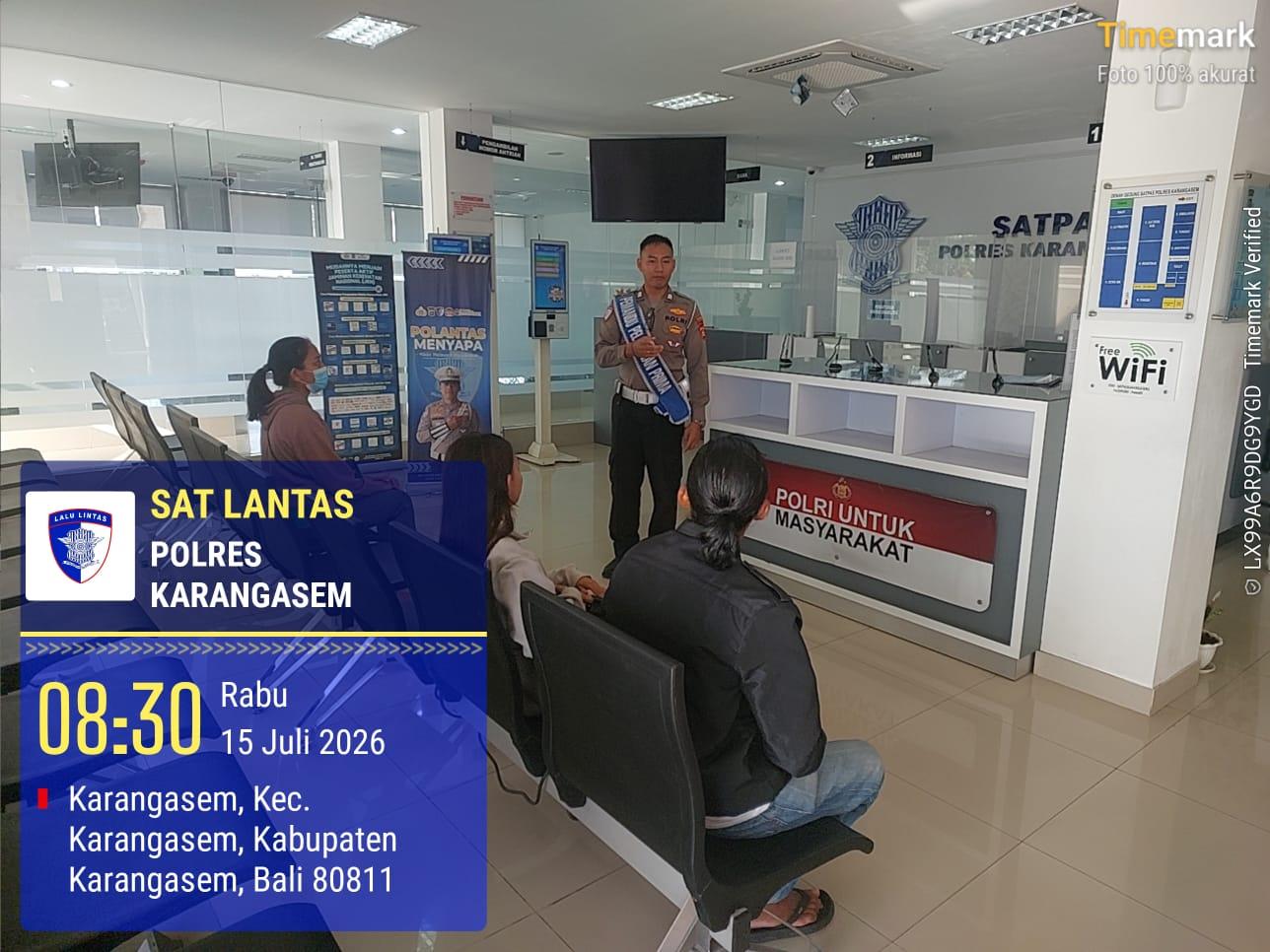 Satlantas Polres Karangasem Tingkatkan Pelayanan SIM dan Edukasi Pengendara untuk Cegah Laka Lantas