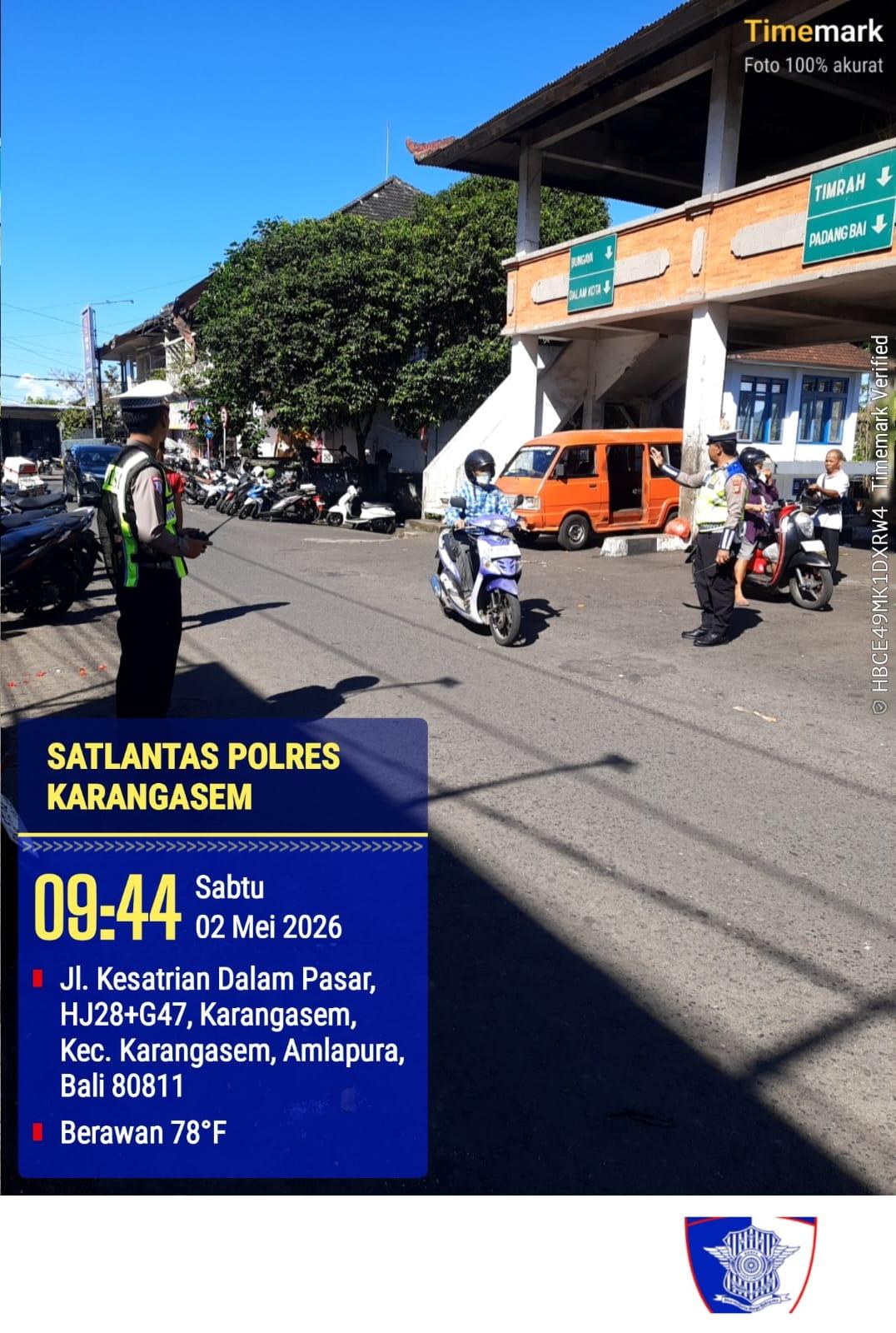 Kegiatan Rutin yang ditingkatkan, Satlantas Polres Karangasem Intensifkan Patroli Dialogis di Beat 1 Guna Cegah Laka Lantas dan Gangguan Kamtibmas