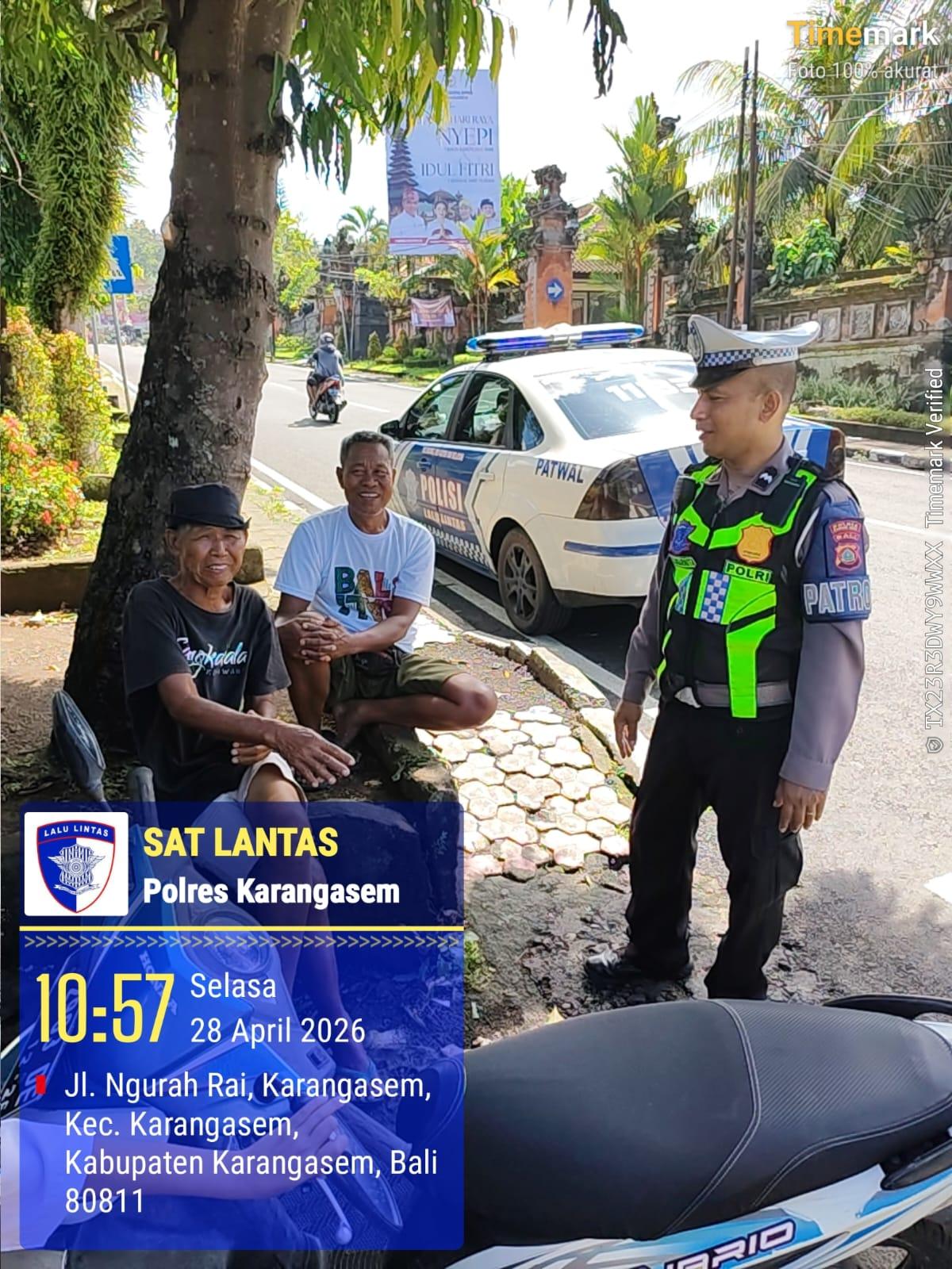 Satlantas Polres Karangasem Intensifkan Patroli Dialogis di Beat 1 Guna Cegah Laka Lantas dan Gangguan Kamtibmas