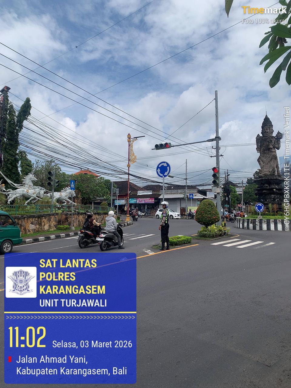 Personil Lantas Laksanakan Gatur Pagi Demi Ketertiban Dan Kelancaran Arus Lalin Di Ktl 1 Subagan