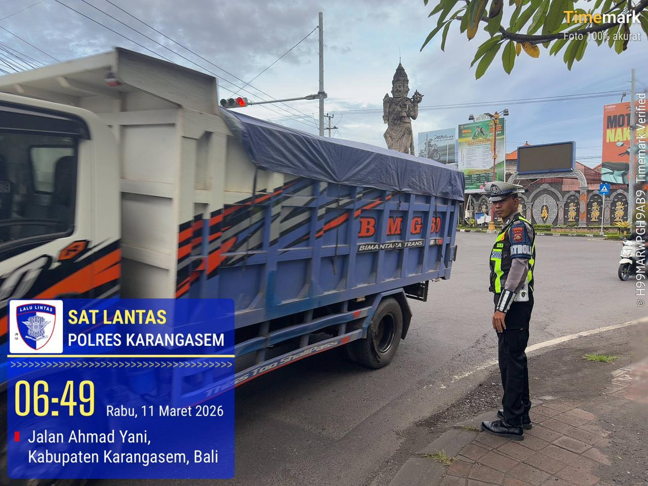 Personil Lantas Laksanakan Gatur Pagi Demi Ketertiban Dan Kelancaran Arus Lalin Di Ktl 1 Subagan