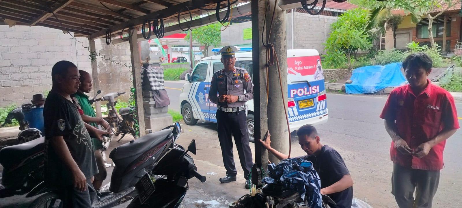 Sat Lantas Polres Karangasem  Gencar Sosialisasi Larangan Knalpot Brong